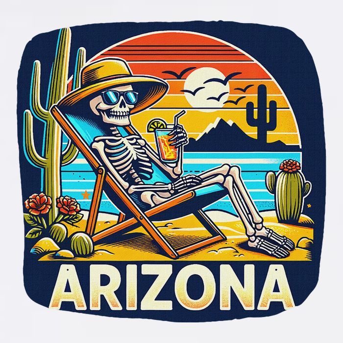 Arizona Skeleton Bone Dry Heat Cooling Performance Crew T-Shirt