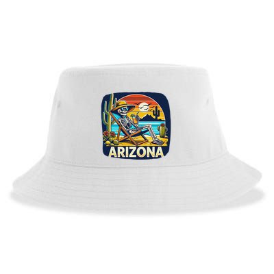 Arizona Skeleton Bone Dry Heat Sustainable Bucket Hat