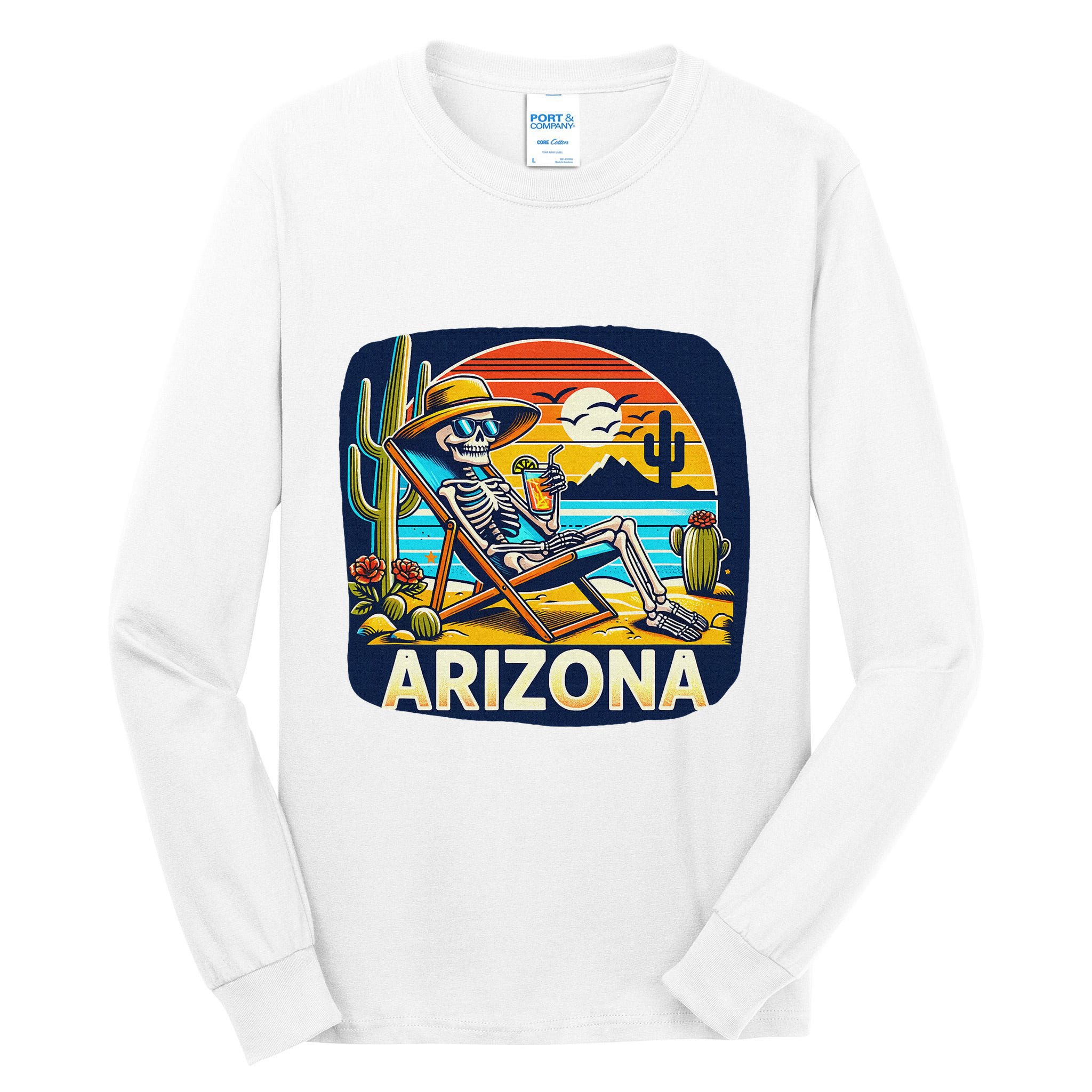 Arizona Skeleton Bone Dry Heat Tall Long Sleeve T-Shirt