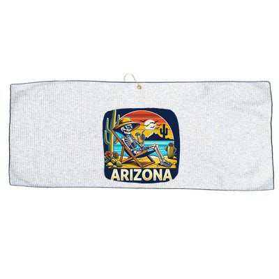 Arizona Skeleton Bone Dry Heat Large Microfiber Waffle Golf Towel