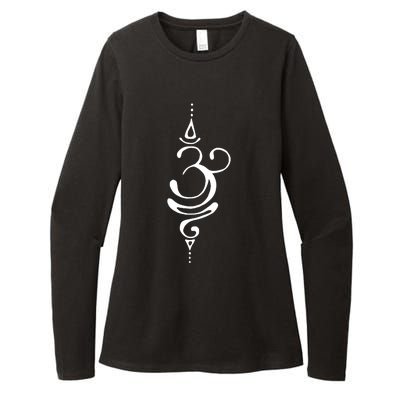 Ancient Sanskrit Breathe Om Yoga Meditation Symbol Womens CVC Long Sleeve Shirt