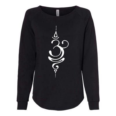 Ancient Sanskrit Breathe Om Yoga Meditation Symbol Womens California Wash Sweatshirt