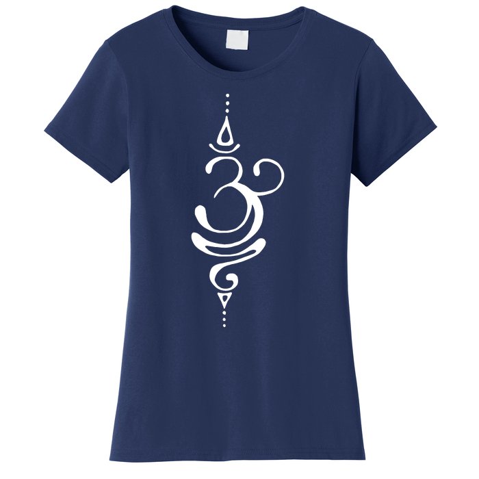 Ancient Sanskrit Breathe Om Yoga Meditation Symbol Women's T-Shirt