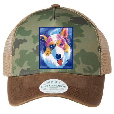 Australian Shepherd Colorful Dog Legacy Tie Dye Trucker Hat