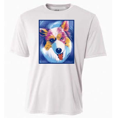 Australian Shepherd Colorful Dog Cooling Performance Crew T-Shirt