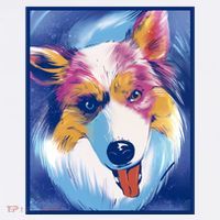 Australian Shepherd Colorful Dog T-Shirt