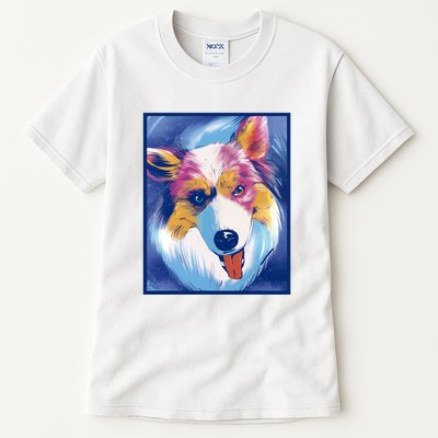Australian Shepherd Colorful Dog Tall T-Shirt