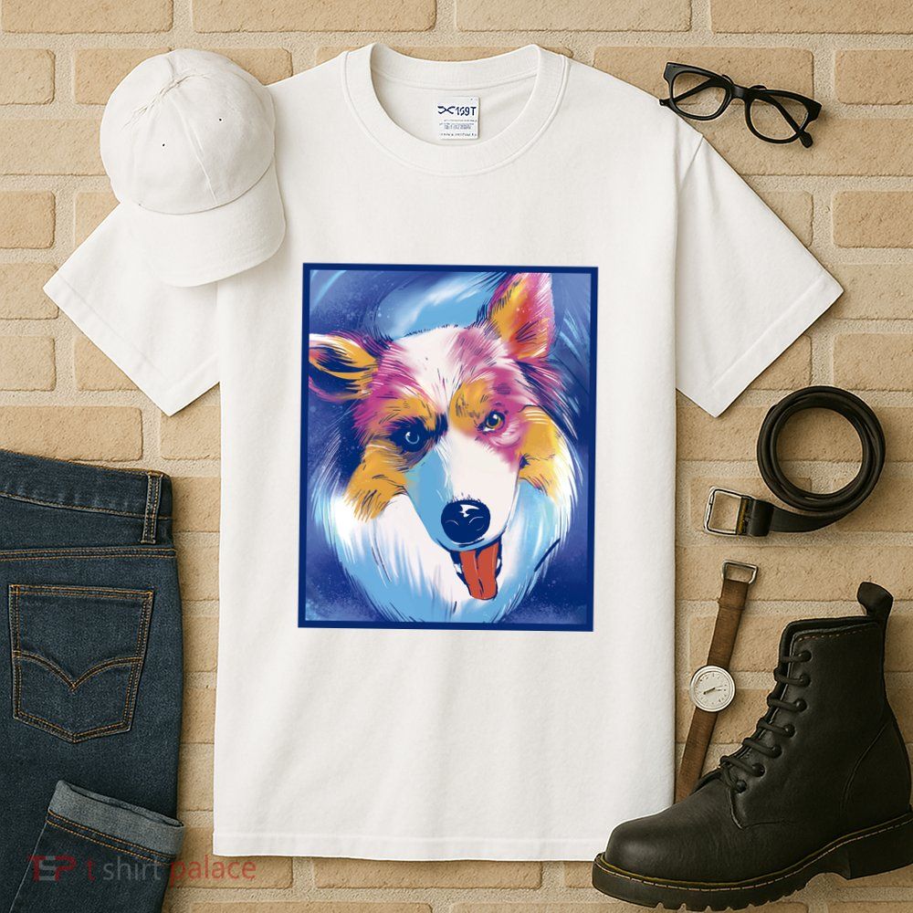 Australian Shepherd Colorful Dog Tall T-Shirt
