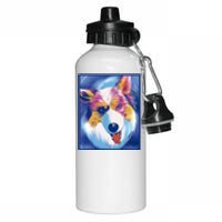 Australian Shepherd Colorful Dog Aluminum Water Bottle 