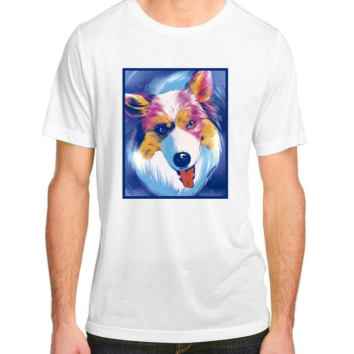 Australian Shepherd Colorful Dog Adult ChromaSoft Performance T-Shirt