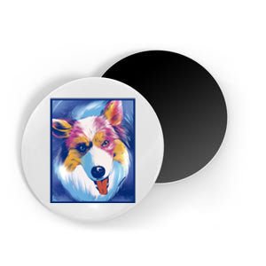 Australian Shepherd Colorful Dog Magnet