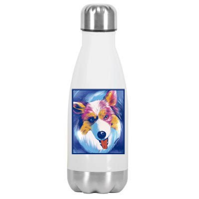 Australian Shepherd Colorful Dog Stainless Steel Insulated Water Bottle