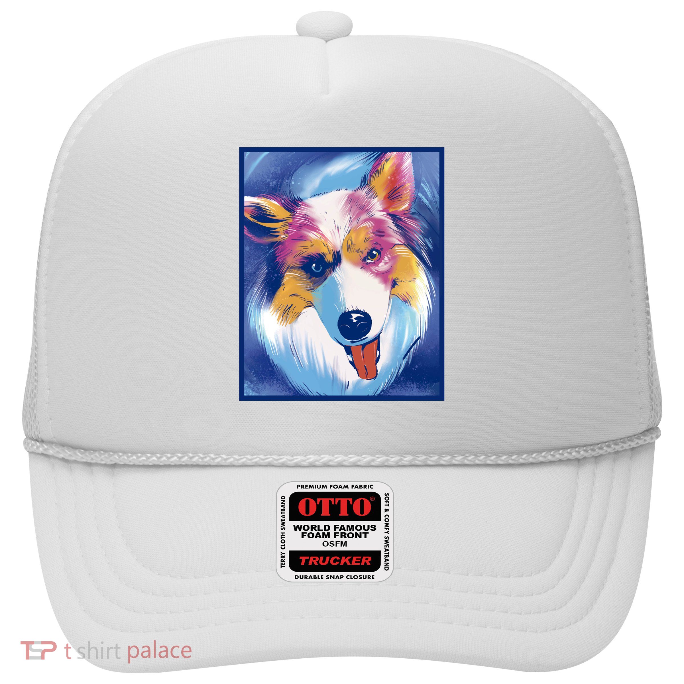 Australian Shepherd Colorful Dog Trucker Hat