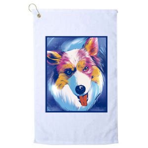 Australian Shepherd Colorful Dog Platinum Collection Golf Towel