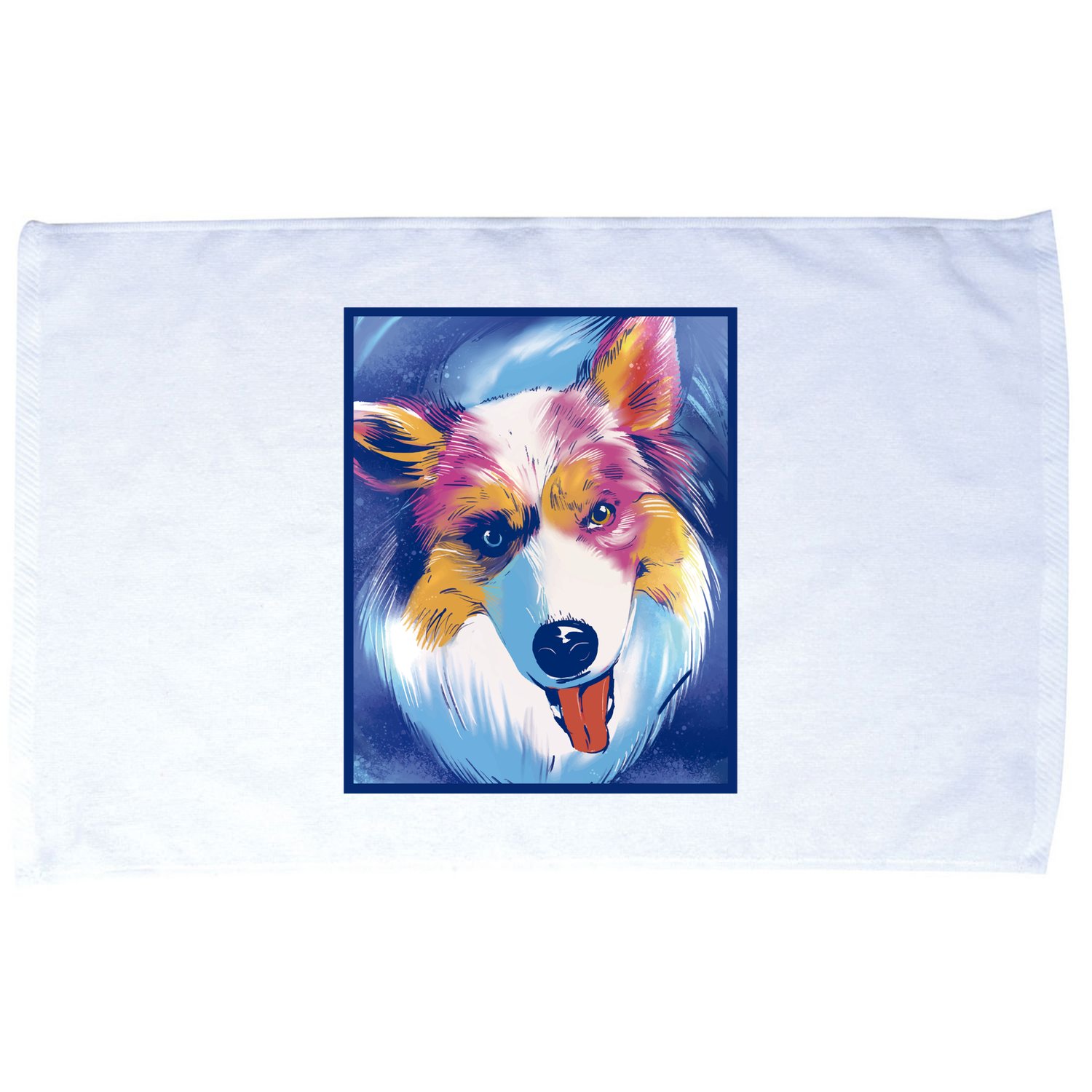 Australian Shepherd Colorful Dog Microfiber Hand Towel