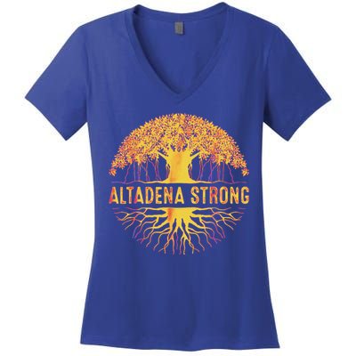 Altadena Strong California Women's V-Neck T-Shirt