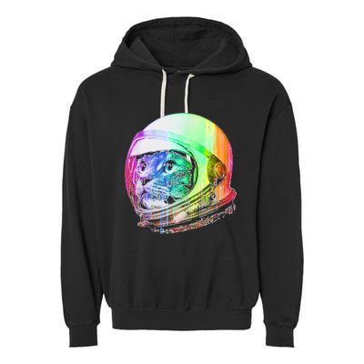 Astronaut Space Cat (Digital Rainbow Version) Garment-Dyed Fleece Hoodie