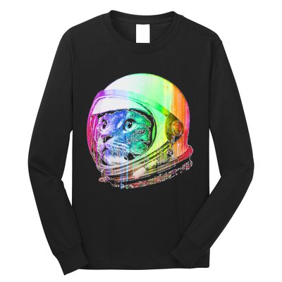 Astronaut Space Cat (Digital Rainbow Version) Long Sleeve Shirt