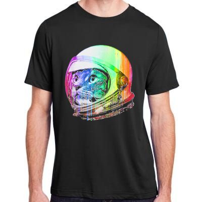 Astronaut Space Cat (Digital Rainbow Version) Adult ChromaSoft Performance T-Shirt