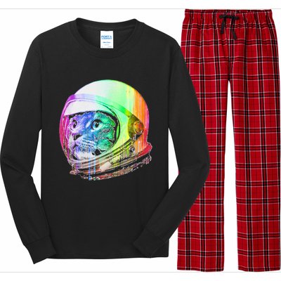 Astronaut Space Cat (Digital Rainbow Version) Long Sleeve Pajama Set