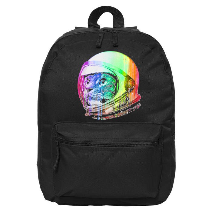 Astronaut Space Cat (Digital Rainbow Version) 16 in Basic Backpack