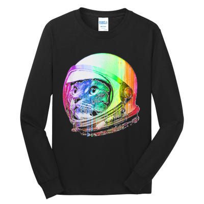 Astronaut Space Cat (Digital Rainbow Version) Tall Long Sleeve T-Shirt