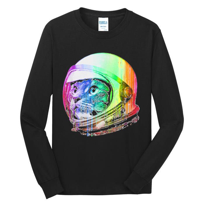 Astronaut Space Cat (Digital Rainbow Version) Tall Long Sleeve T-Shirt