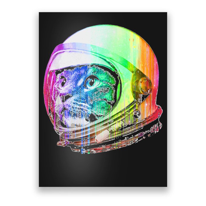 Astronaut Space Cat (Digital Rainbow Version) Poster