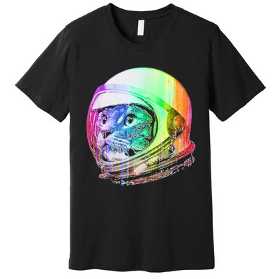 Astronaut Space Cat (Digital Rainbow Version) Premium T-Shirt