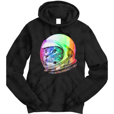 Astronaut Space Cat (Digital Rainbow Version) Tie Dye Hoodie