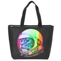 Astronaut Space Cat (Digital Rainbow Version) Zip Tote Bag