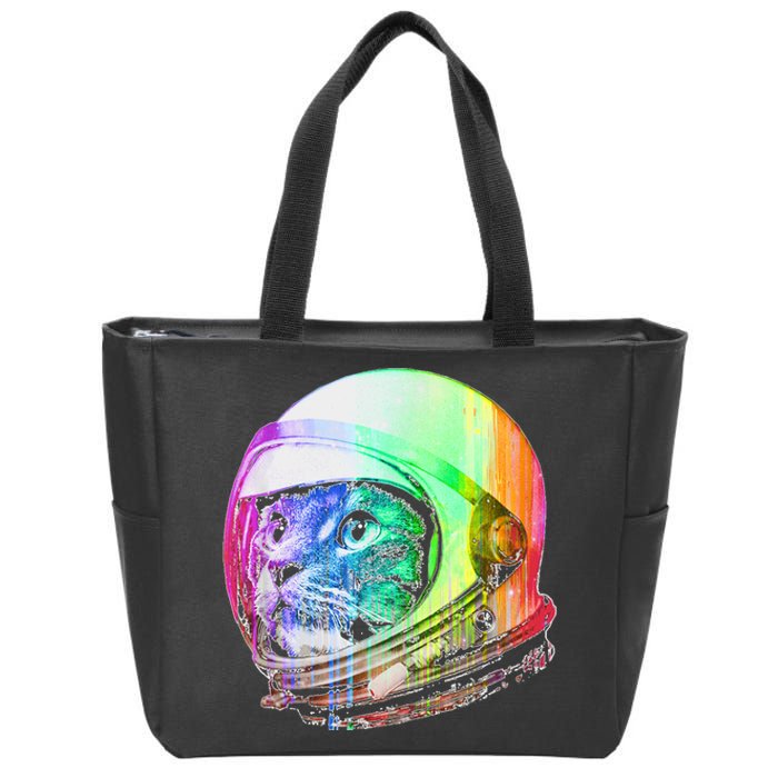 Astronaut Space Cat (Digital Rainbow Version) Zip Tote Bag