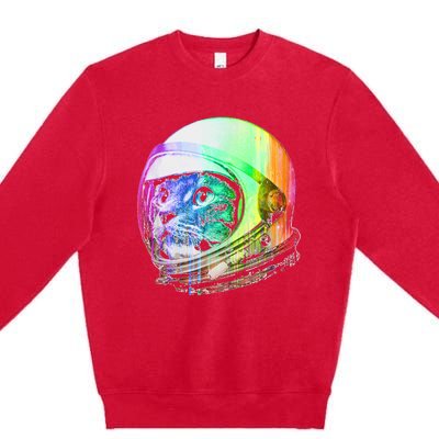 Astronaut Space Cat (Digital Rainbow Version) Premium Crewneck Sweatshirt