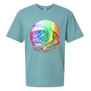 Astronaut Space Cat (Digital Rainbow Version) Sueded Cloud Jersey T-Shirt