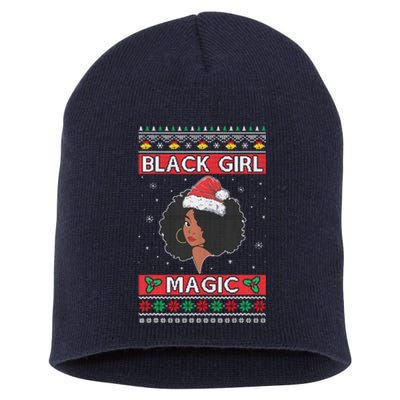 Afro Santa Claus Black Magic Ugly Christmas Melanin Short Acrylic Beanie