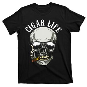 Awesome Skull Cigar Life Tobacco Cigars Smoker T-Shirt