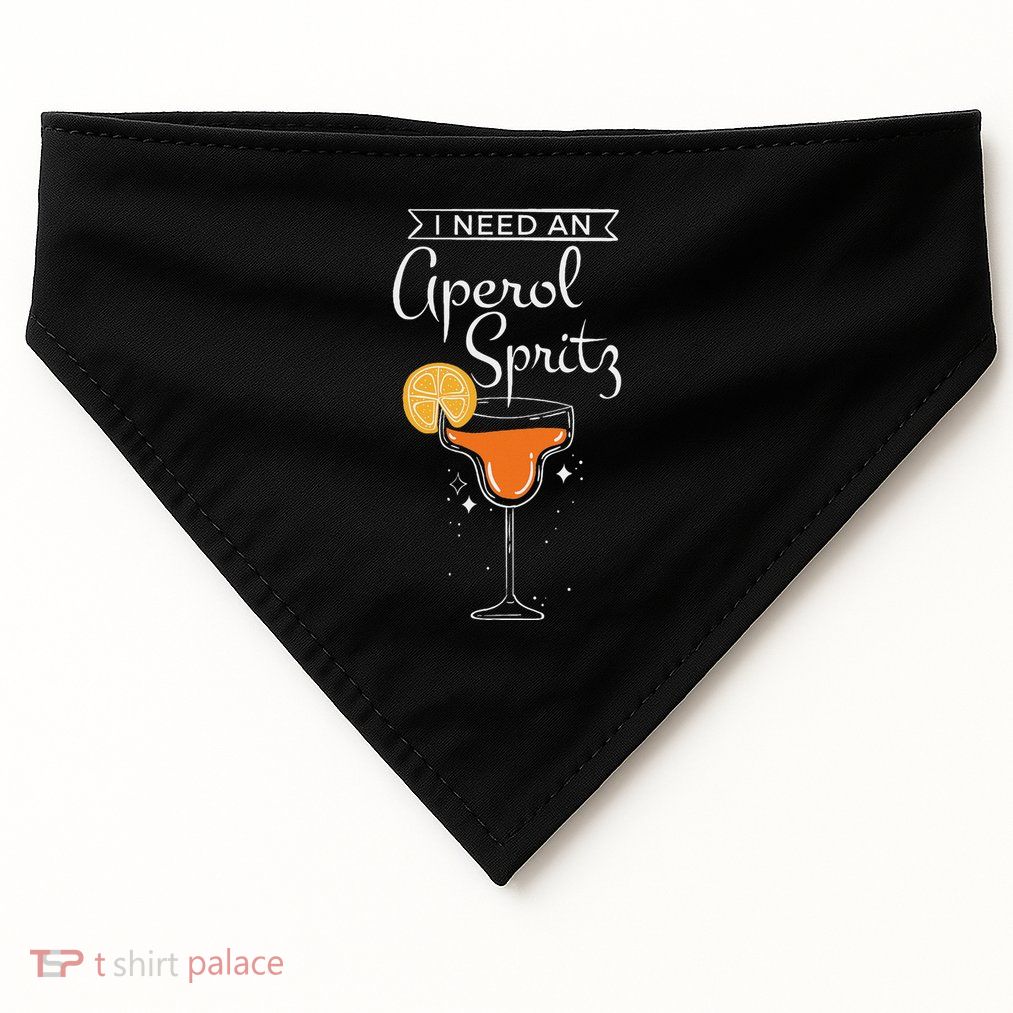Aperol Spritz Cocktail Party Alcohol Drink Summer Beverage USA-Made Doggie Bandana