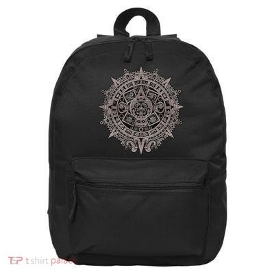 Aztec Sun Calendar Aztec Sun Stone Mayan Sun Symbol 16 in Basic Backpack