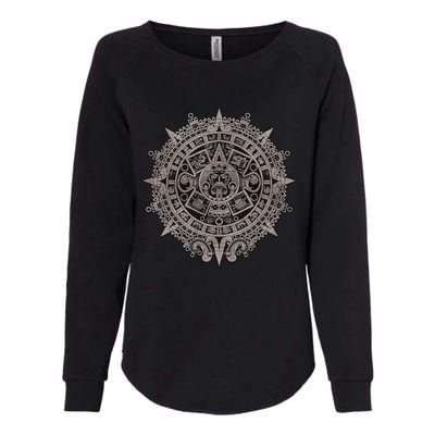 Aztec Sun Calendar Aztec Sun Stone Mayan Sun Symbol Womens California Wash Sweatshirt