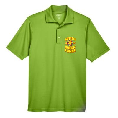 Autism Son Child Daughter Is My Superpower Men's Origin Performance Pique Polo