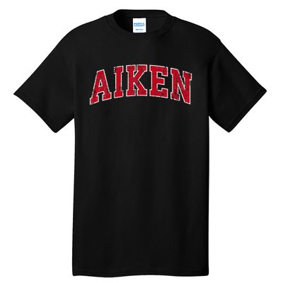 Aiken South Carolina Sc Vintage Sports Design Red Design Tall T-Shirt