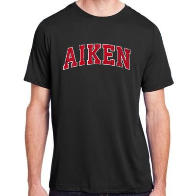 Aiken South Carolina Sc Vintage Sports Design Red Design Adult ChromaSoft Performance T-Shirt