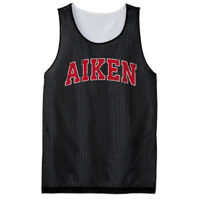 Aiken South Carolina Sc Vintage Sports Design Red Design Mesh Reversible Basketball Jersey Tank