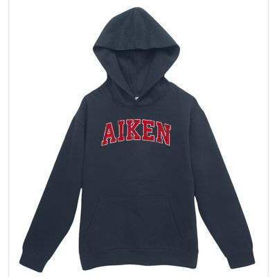 Aiken South Carolina Sc Vintage Sports Design Red Design Urban Pullover Hoodie