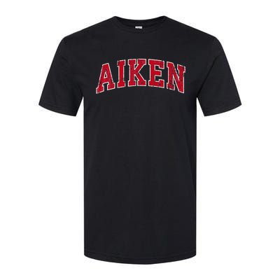 Aiken South Carolina Sc Vintage Sports Design Red Design Softstyle CVC T-Shirt