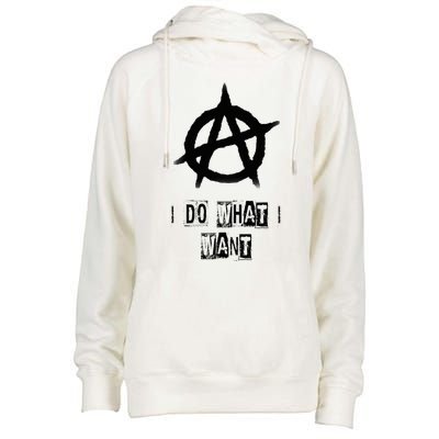 Anarchy Sign Chaos Punks Punk Rock Anarchy Womens Funnel Neck Pullover Hood