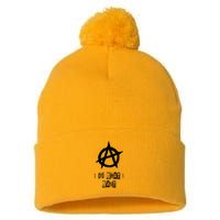 Anarchy Sign Chaos Punks Punk Rock Anarchy Pom Pom 12in Knit Beanie