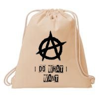 Anarchy Sign Chaos Punks Punk Rock Anarchy Drawstring Bag