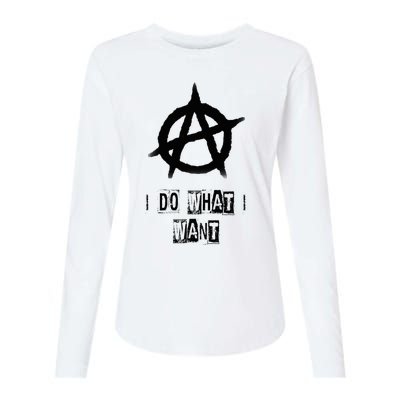 Anarchy Sign Chaos Punks Punk Rock Anarchy Womens Cotton Relaxed Long Sleeve T-Shirt