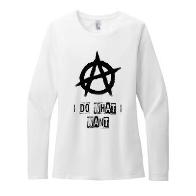 Anarchy Sign Chaos Punks Punk Rock Anarchy Womens CVC Long Sleeve Shirt